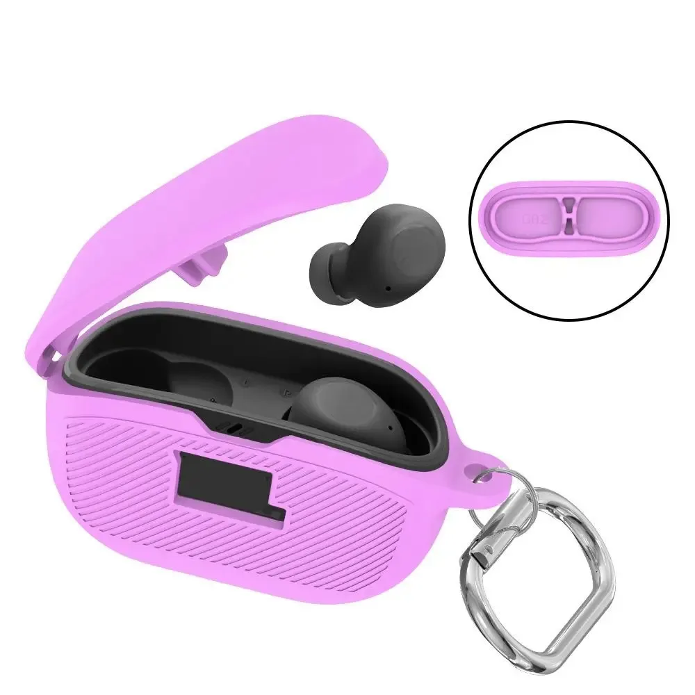 Soft Silicone Protective Case Anti-Scratch Shockproof Earphone Cover Solid Color Headphone Accessor Protector for JBL Vibe Buds