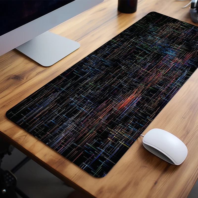 Colorful Particle Mouse Pad Large Gaming Mouse Pad Computer Keyboard Desk Pad with Non-Slip Rubber Stitched Edge Gift for Friend