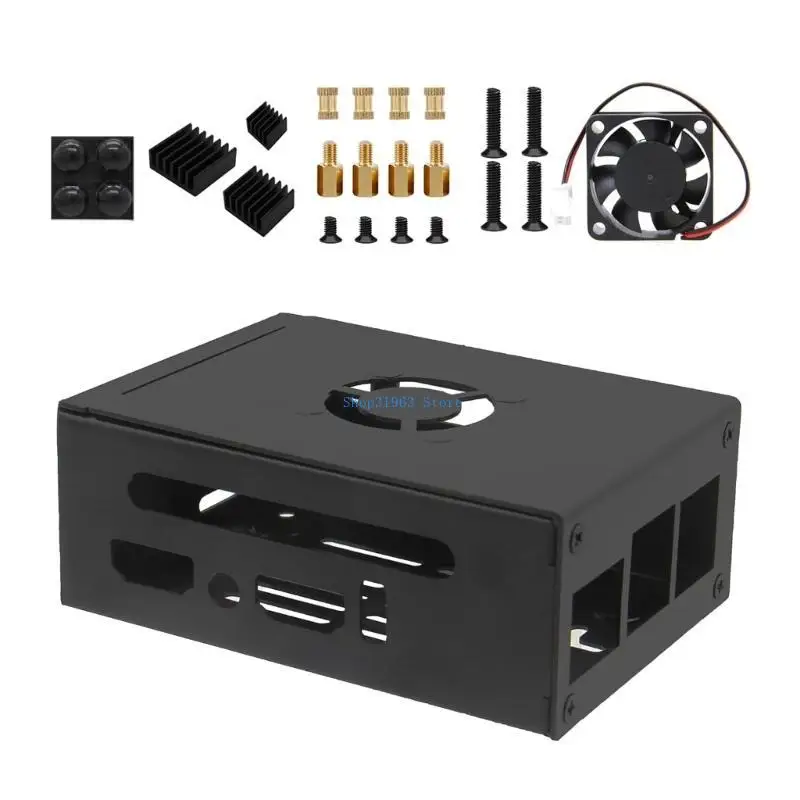 

L4MA Elegant Metal Casing Case For Orange 5 Computer Board Heatsink Easy Access