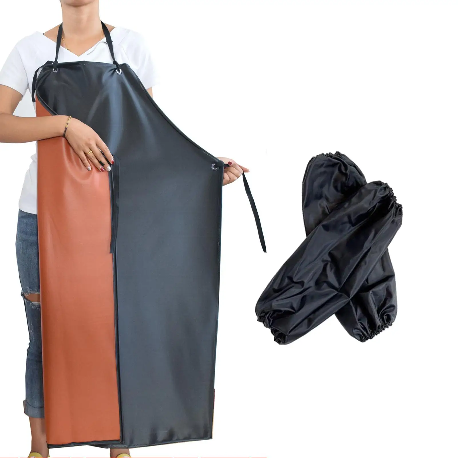 Waterproof Apron Heavy Duty PVC Apron Utility Apron for Food Processing Carpentry Work Butcher Shop Fishes Cleaning Dishwashing