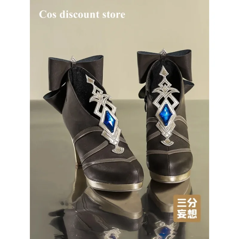 Fashion Amine Game Genshin Impact Navia Cosplay Shoes Role Play Carnival Women Costume Party Navia High-Heeled Shoes New