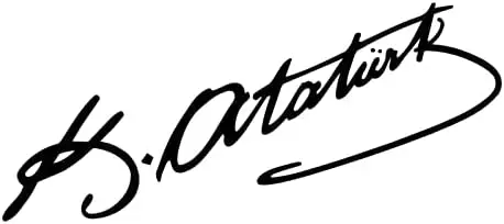 1PC Turkey Mustafa Kemal Ataturk Signature car Sticker Funny Motorcycle Stickers