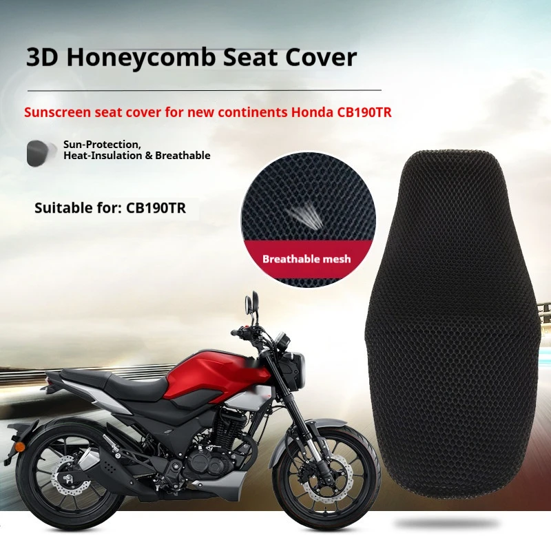 For Honda CB190TR Honeycomb Mesh Sun Protection Seat Cover Cooling Breathable Accesorios Moto Accessori Moto