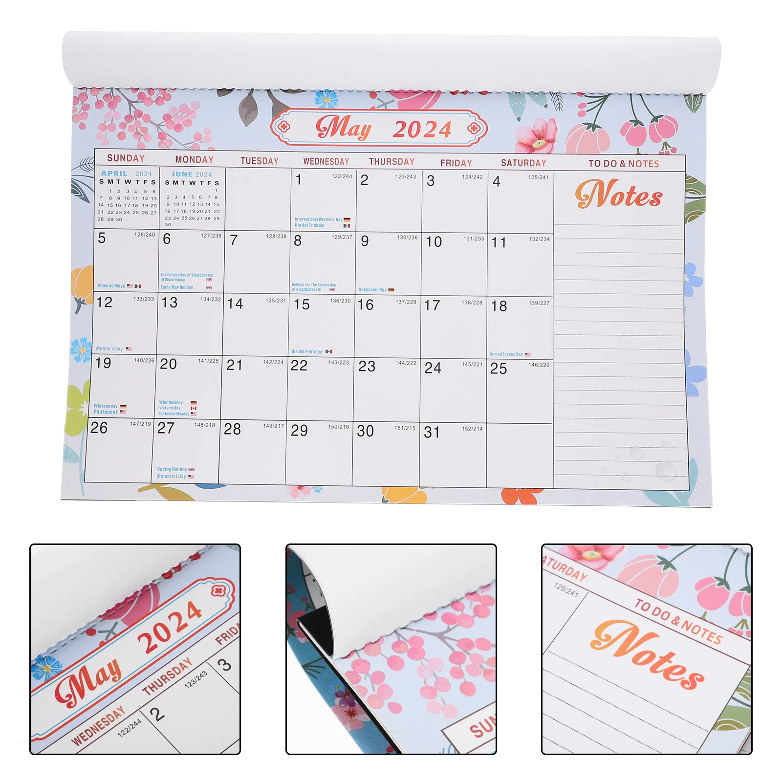 

Wall Calendar 2024-2025 Monthly Holiday Hanging Calendar For Home Office Sturdy Daily Use Family Organizer Room Decor Printing