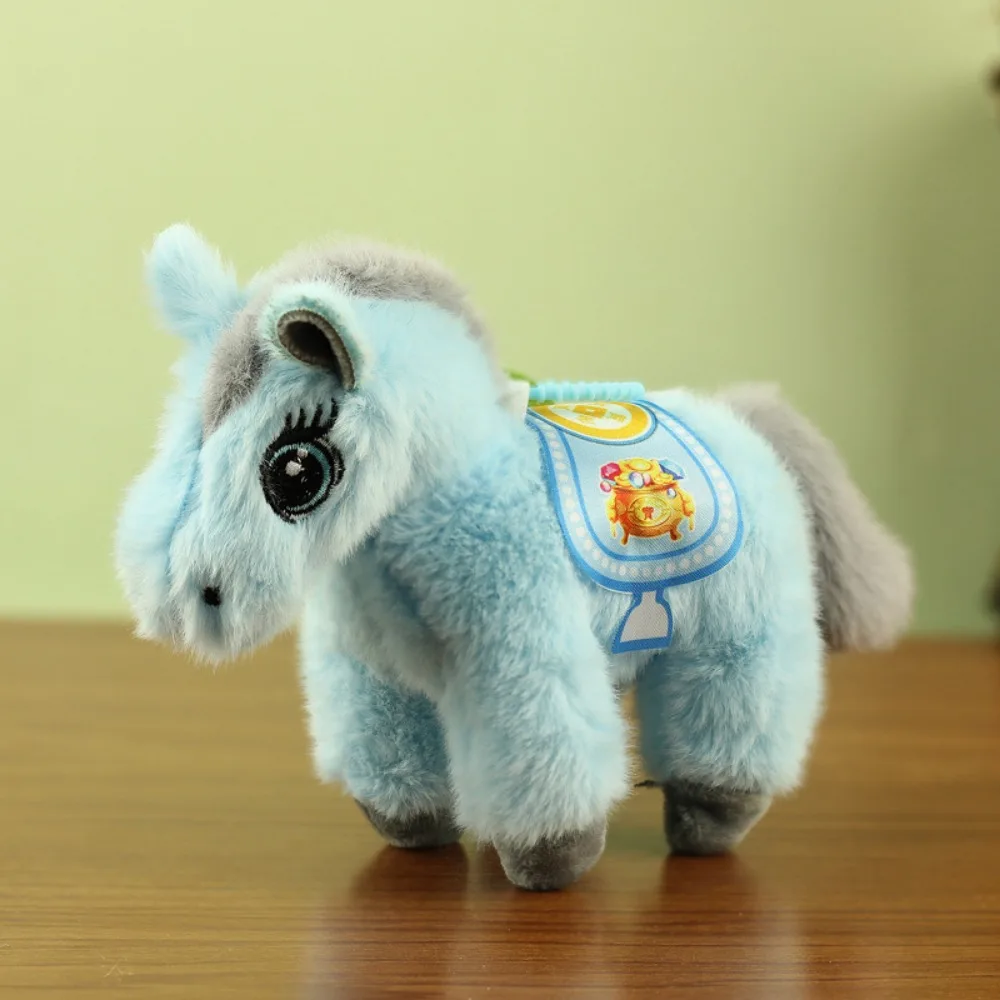 

Stuffed Animal Horse Plush Doll Soft Year of The Horse Mascot Plush Horse Pendant Hanging Decor Long-haired Pony Keychain