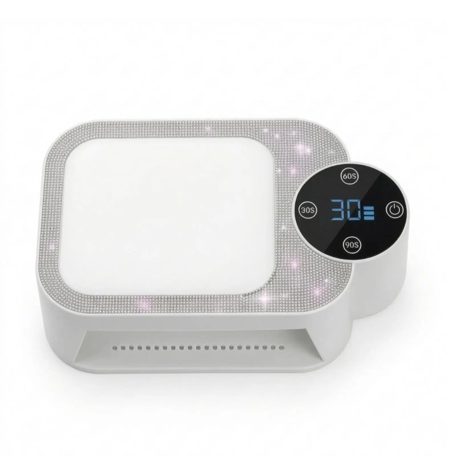 Professional Cordless Nail Lamp LED Rechargeable 30s 60s 90s Timer White Rectangular Design for Salon Home Travel Manicure