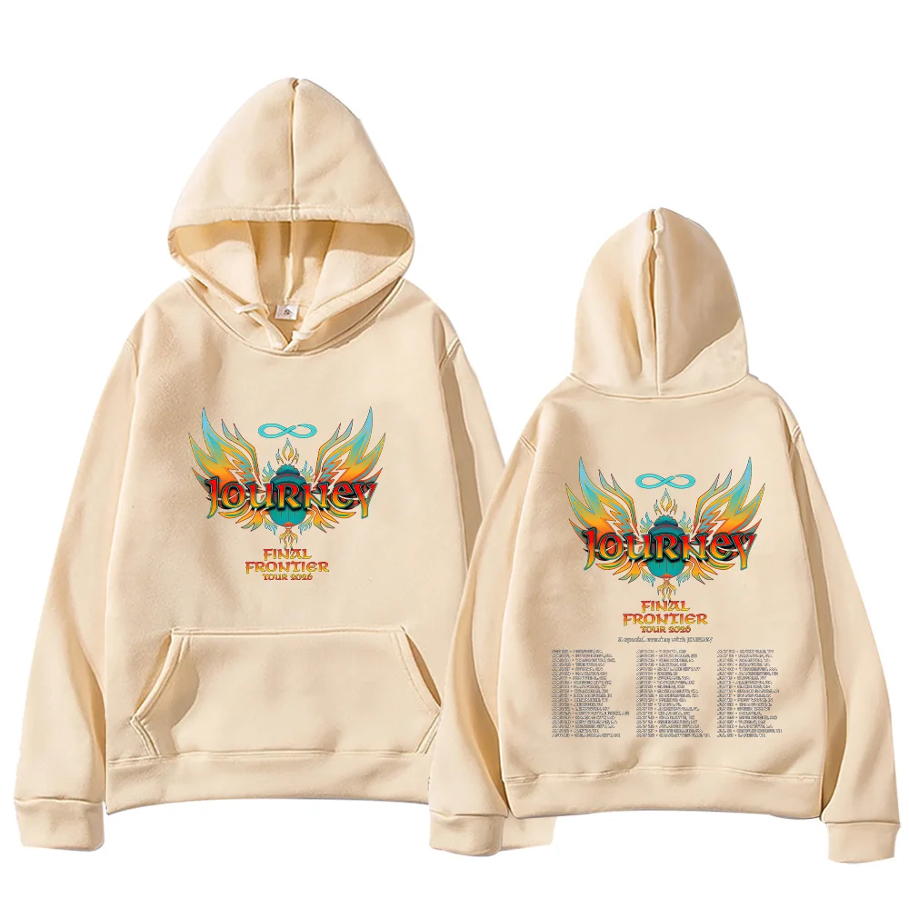 سترة بغطاء للرأس لجولة الحدود النهائية لعام 2026، سترة بفرقة روك باند جرافيك للنساء والرجال بأكمام طويلة، ملابس خروج عصرية