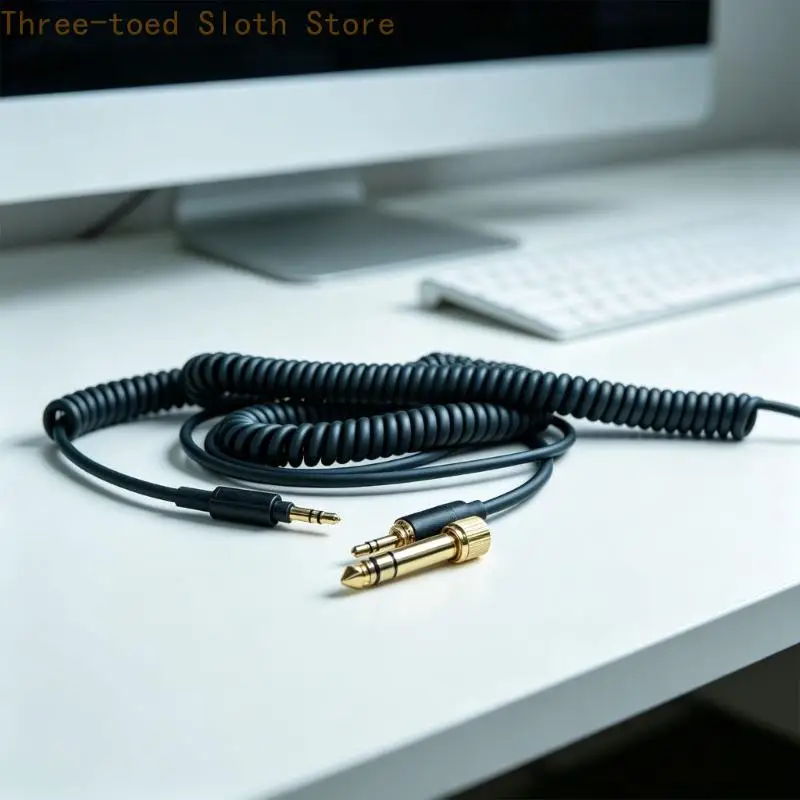 Ersatz-3,5-mm-Kopfhörerkabel für MDR-WH1000XM3 MDR100ABN, Spiraldesign E74A – Detail 9