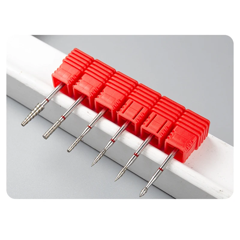 5 pçs tornado diamante prego broca para broca do prego 3/32 ''manicure fresa cutícula cuidados rotativo rebarba broca acessórios