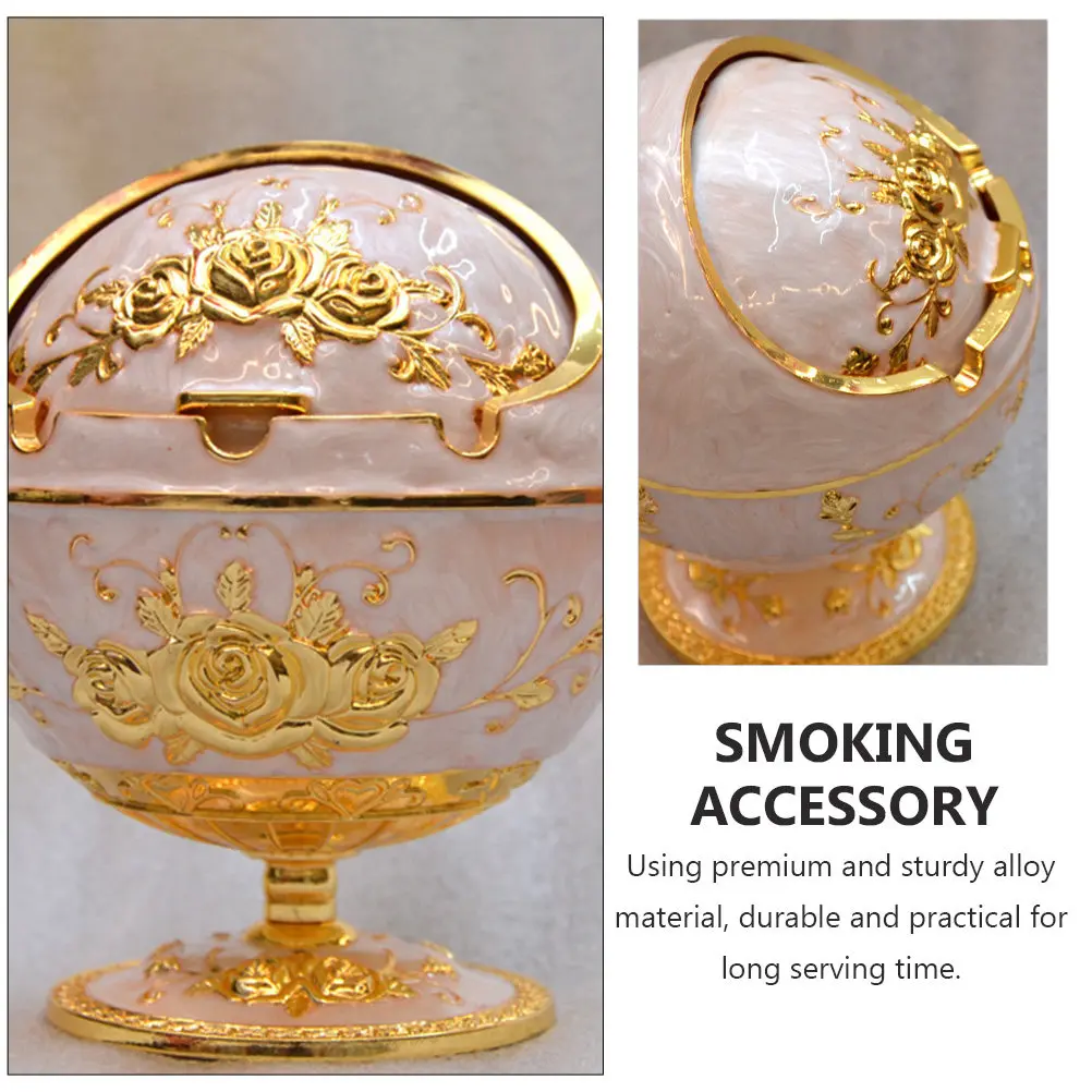 Fine Craftsmanship Ashtray Decorative Luxurious Household Flip-cover Style European