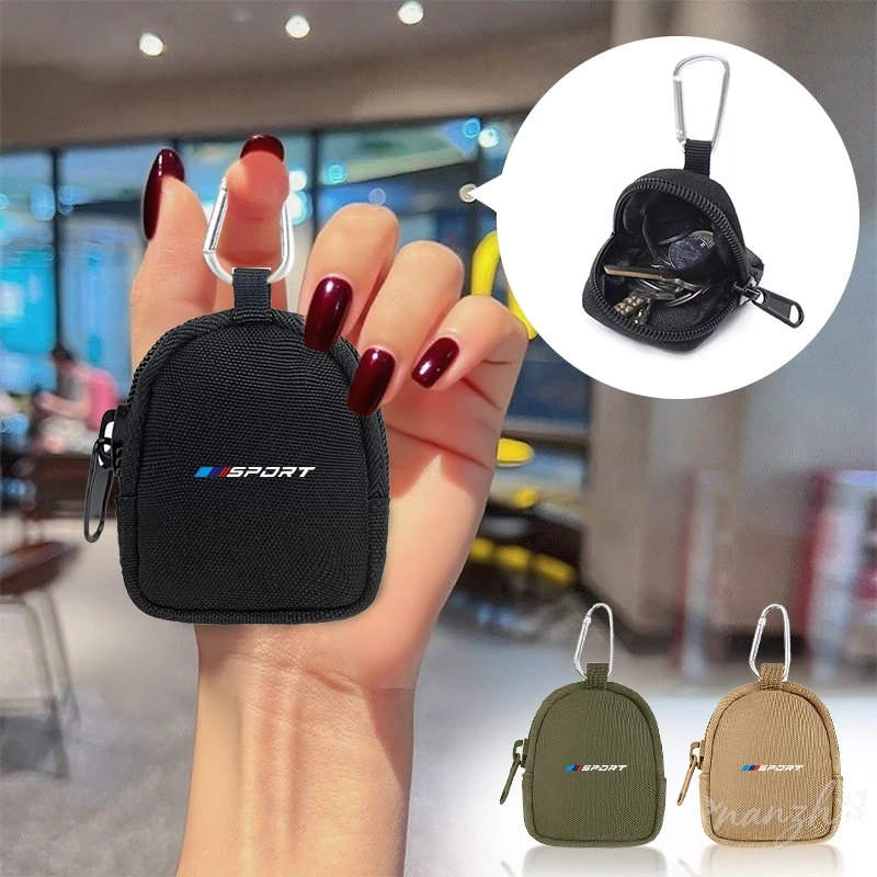 Car Key Wallet Holder Coin Purses Pouch Bag Zipper Pocket  For BMW 1 3 5 Series G30 G20 F30 F10 E60 X1 X3 E70 F15 F48a Key Case view 2