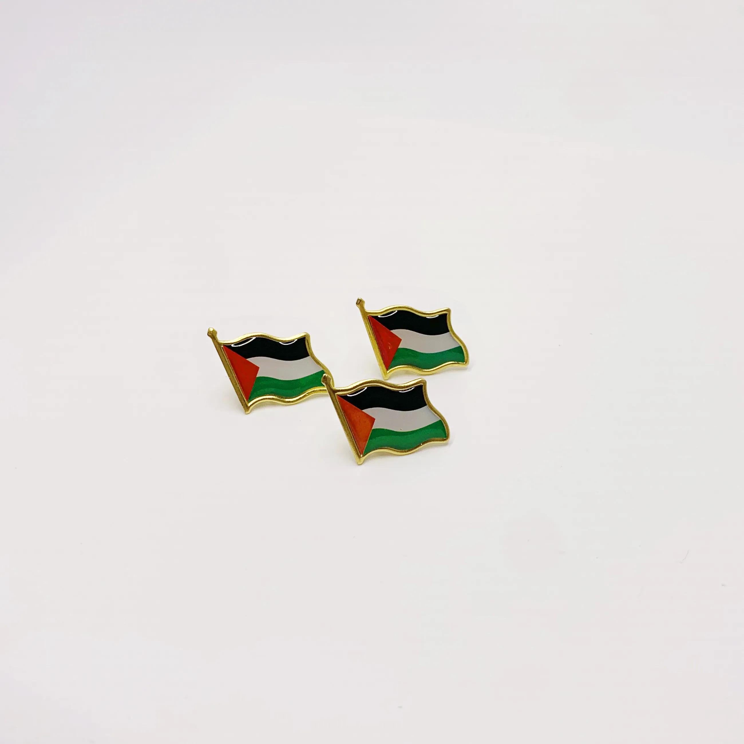 20/100Pcs Palestine Flag Lapel Pins Bulk - Metal Palestinian National Lapel Pin