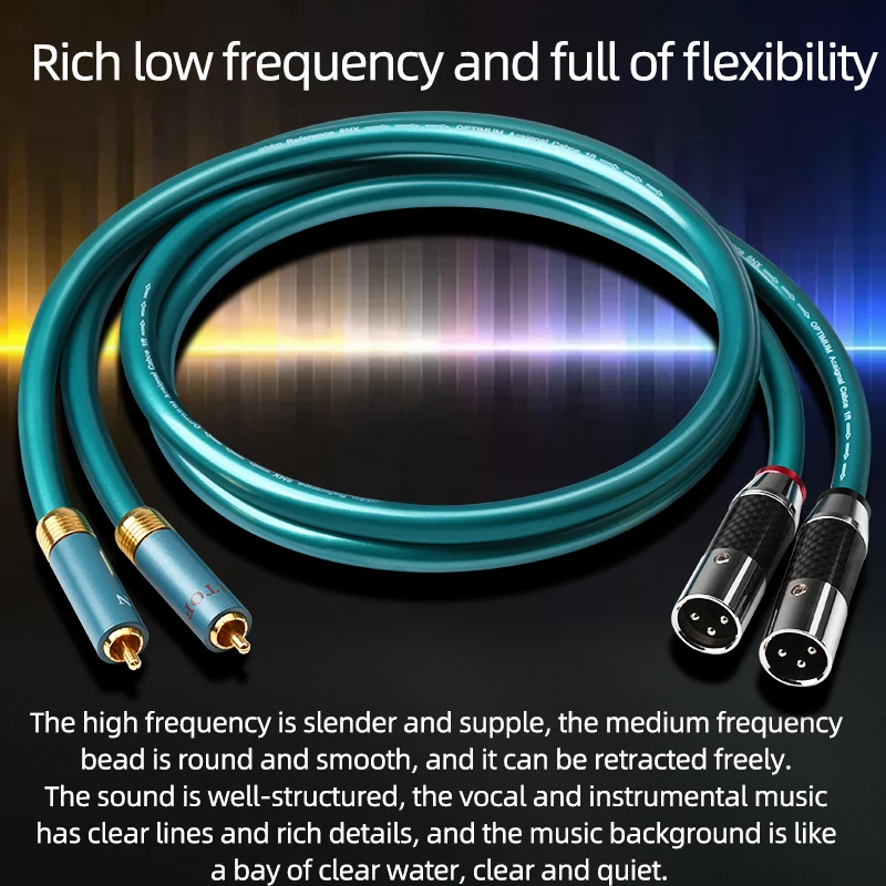 Hifi RCA إلى XLR كابل مرحبا نهاية 8N OCC 2xlr أنثى إلى 2rca ذكر كابل الصوت