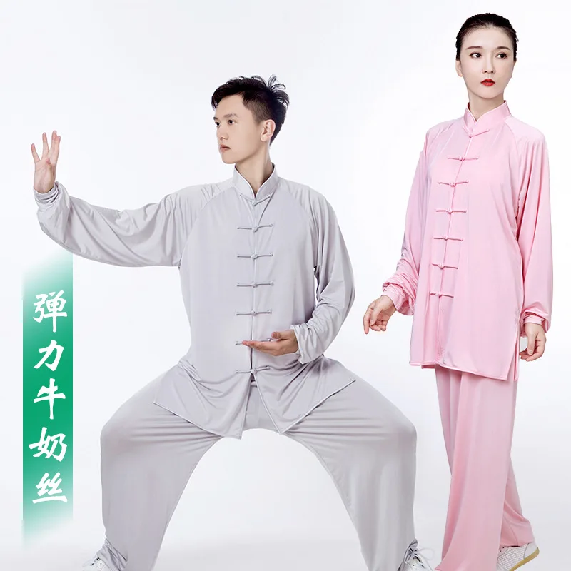 

Tai Ji Suit Martial Arts Women's Summer Stretch Ice Silk Milk Fiber Clothing Wear Performance Exercise Men