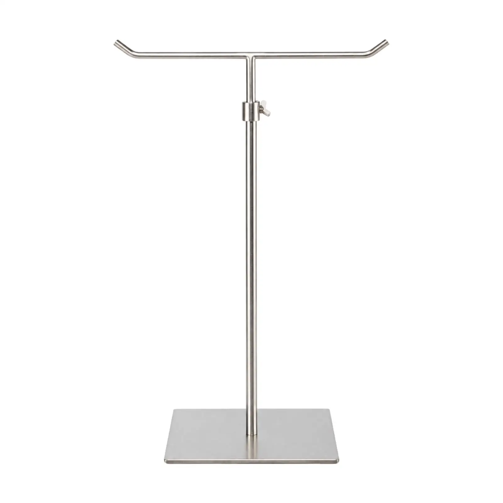 Stainless Steel Display Rack Countertop Hanging Stand Adjustable Height for Bags Scarves Jewelry Boutique Organizer