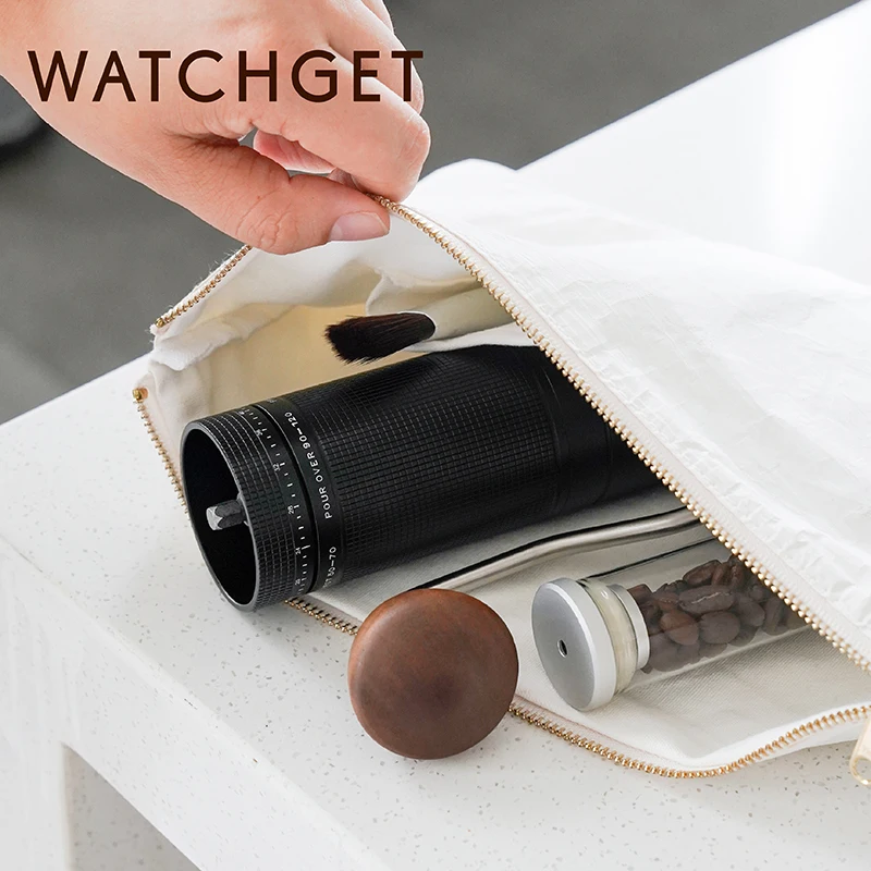 watchget Manual Coffee Grinder Stainless Steel 7 Core Burr Coffee Bean Grinder Adjustable Grinding Degree Portable Hand Grinder