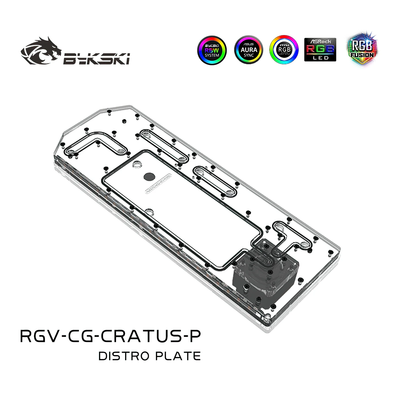 Bykski-水冷rgbリザーバータンク、クーガークラトゥスシャーシ用ディストロプレート、RGV-CG-CRATUS-P