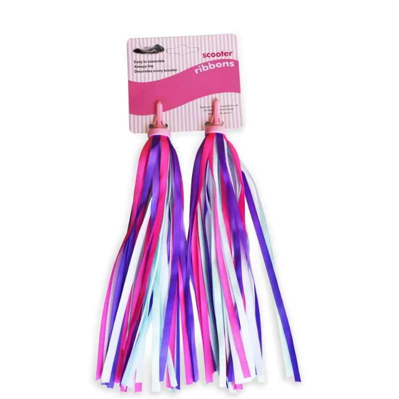 1pair Children Bike Streamers Handlebar Rainbow Tassels Bicycle Scooter Decoration Kids Girls Boys Cycling Accessories