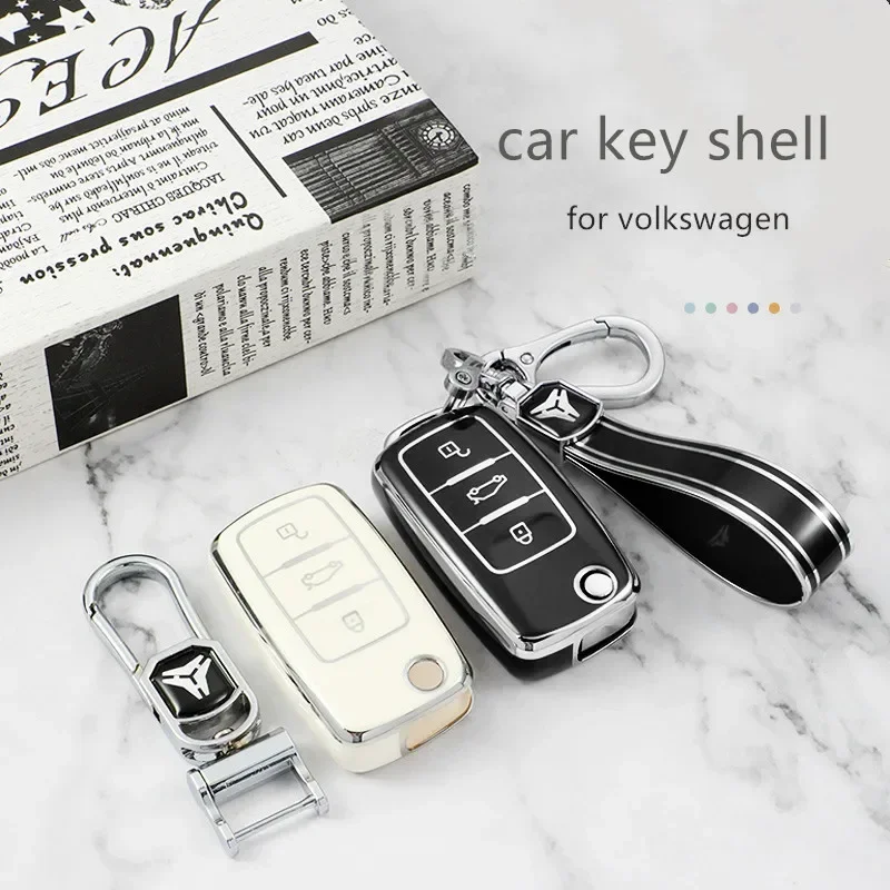 

TPU Car Key Case for Volkswagen VW Polo Golf Bora Jetta Passat Tiguan Beetle Caddy T5 Up Eos Skoda Octavia Seat Ibiza Leon Altea
