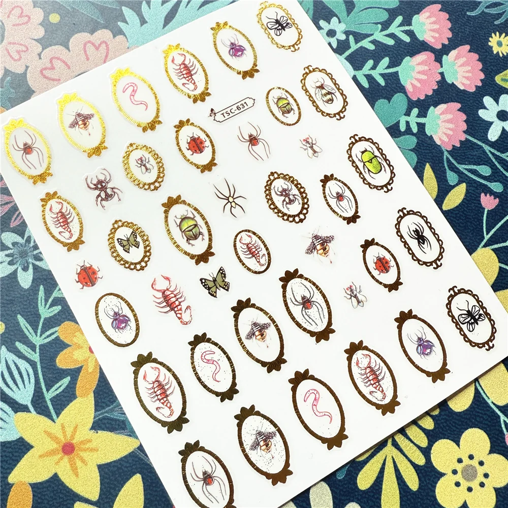 Newest TSC-632 plants and animals Nail Stickers: Blossom Your Style 3d nail art stickers decal template diy nail tool decorati