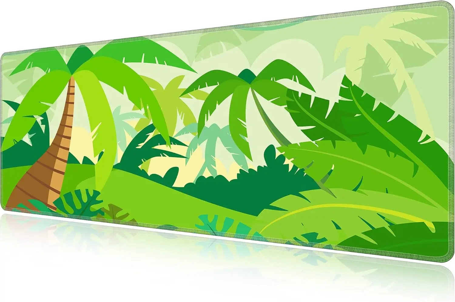 

Tropical Rainforest Scenery Game MousePad Smooth Cloth Non-slip Base Laptop Keyboard Desk Pad Suitable for Office and Gaming