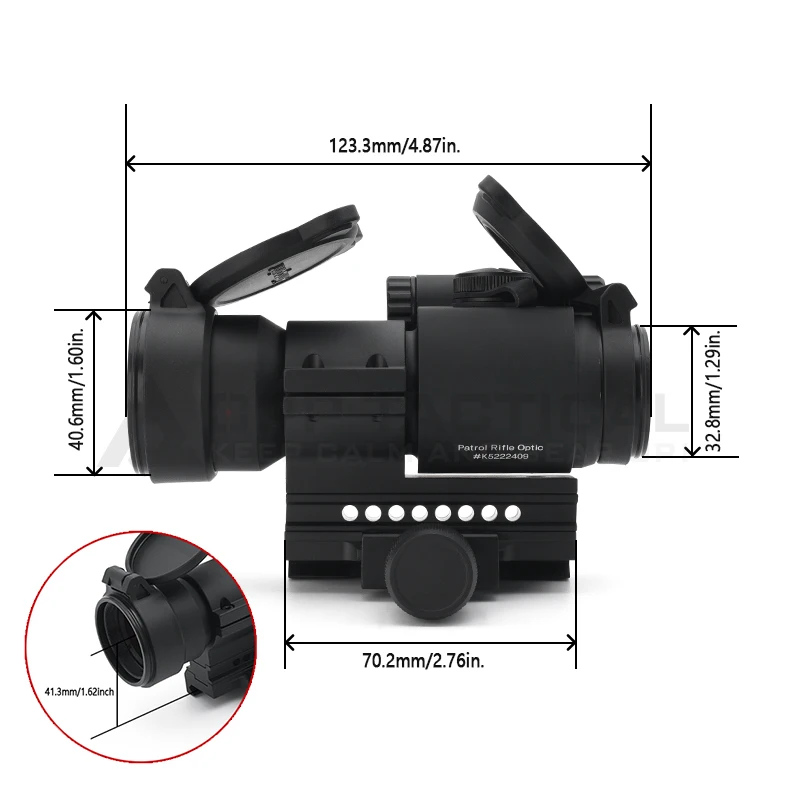 Imagem -03 - Moa Patrol-visão Reflex Óptica de Ponto Vermelho Rifle Tático Montagem Qrp2 e Espaçador