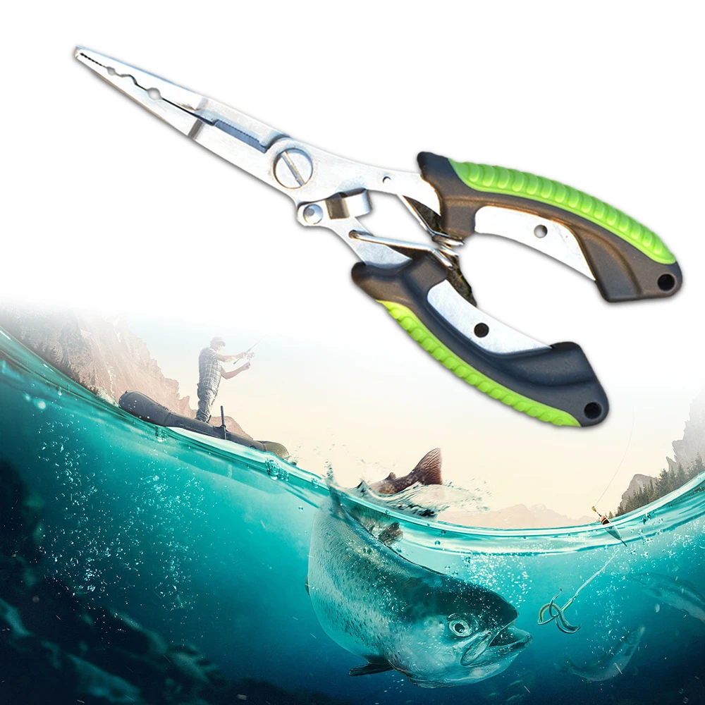 Imagem -03 - Alicate de Pesca Long Nose Lure Gancho Resistente Ferramentas Removedores Multifuncionais Cortador de Linha Trançada Presentes para Homens 16cm