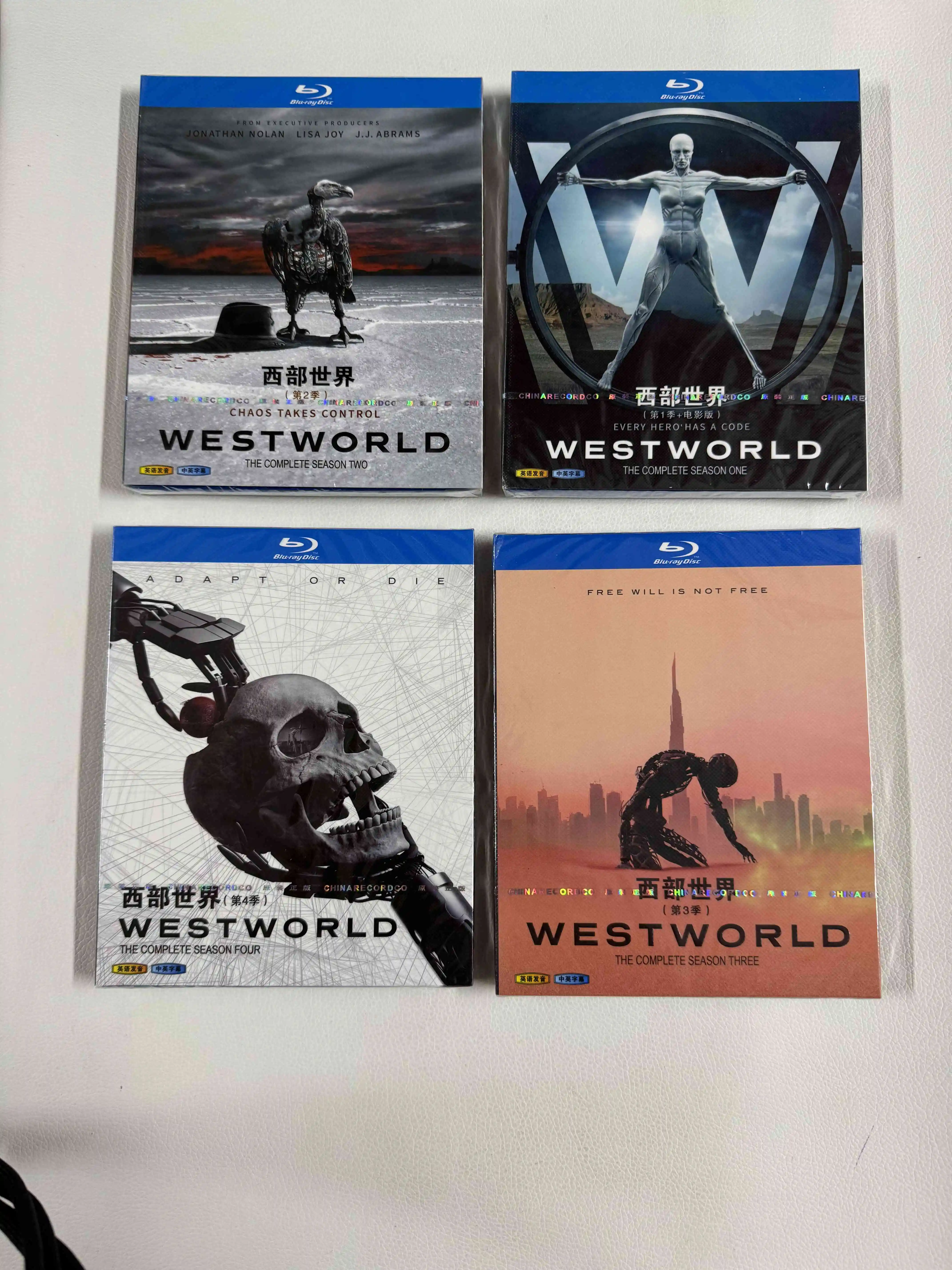 

Blu-ray Disc Set for Westworld Seasons 1-4 Complete Series Plus 2 Movies 8-Disc HD Collection