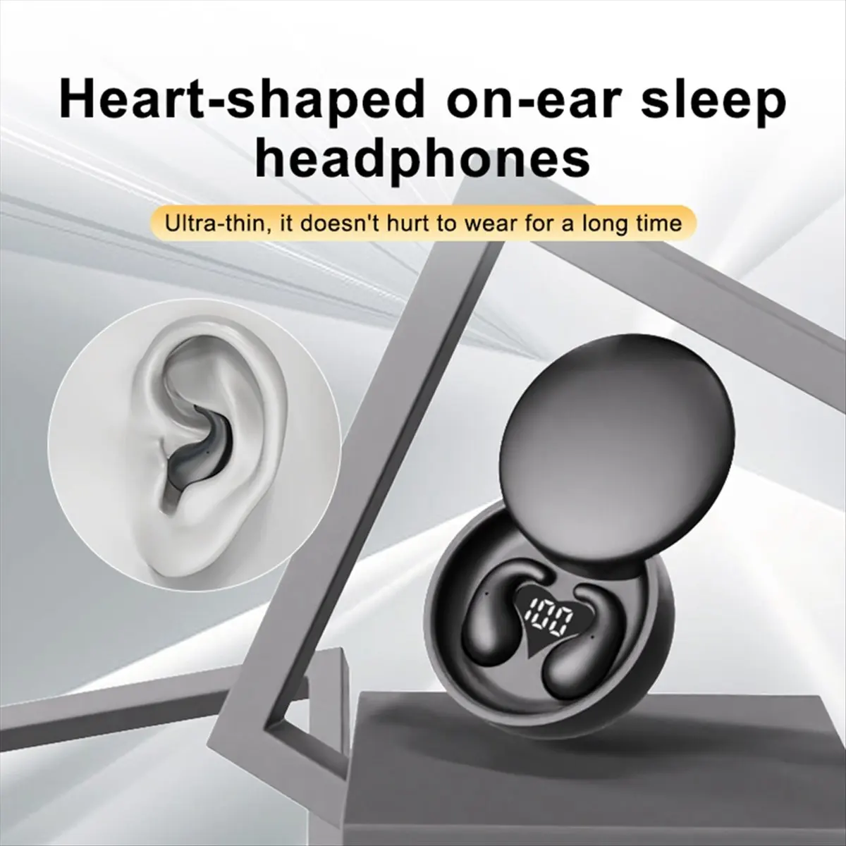 #96U Consumer Electronics,SK28 Ultra-Thin Sleeping Headphones 5.4 Wireless Bluetooth Headset (Black)