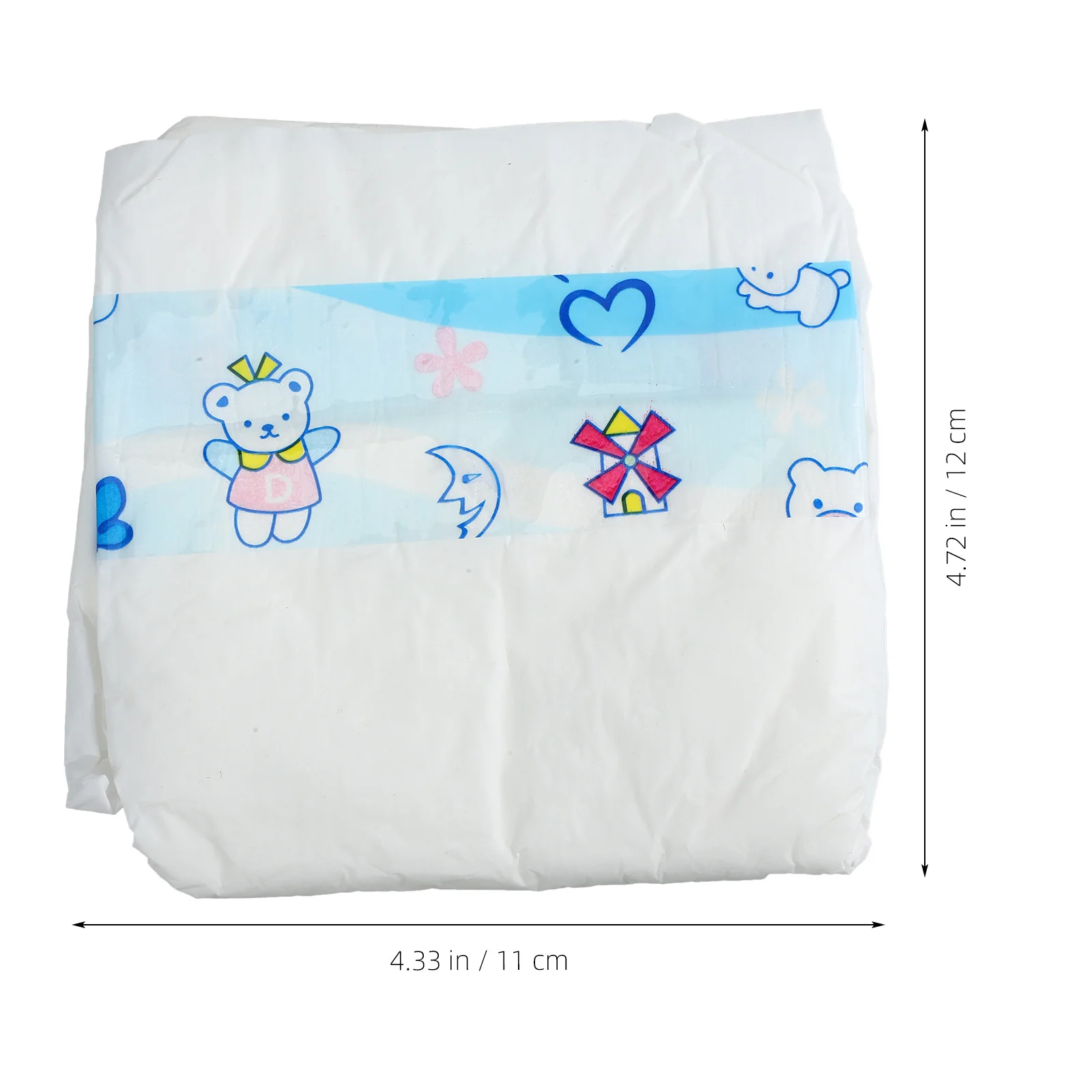 3 ชิ้น Dressing อุปกรณ์ตกแต่งตุ๊กตาผ้าอ้อมเด็กสําหรับพลาสติก Pretend Play Nappies