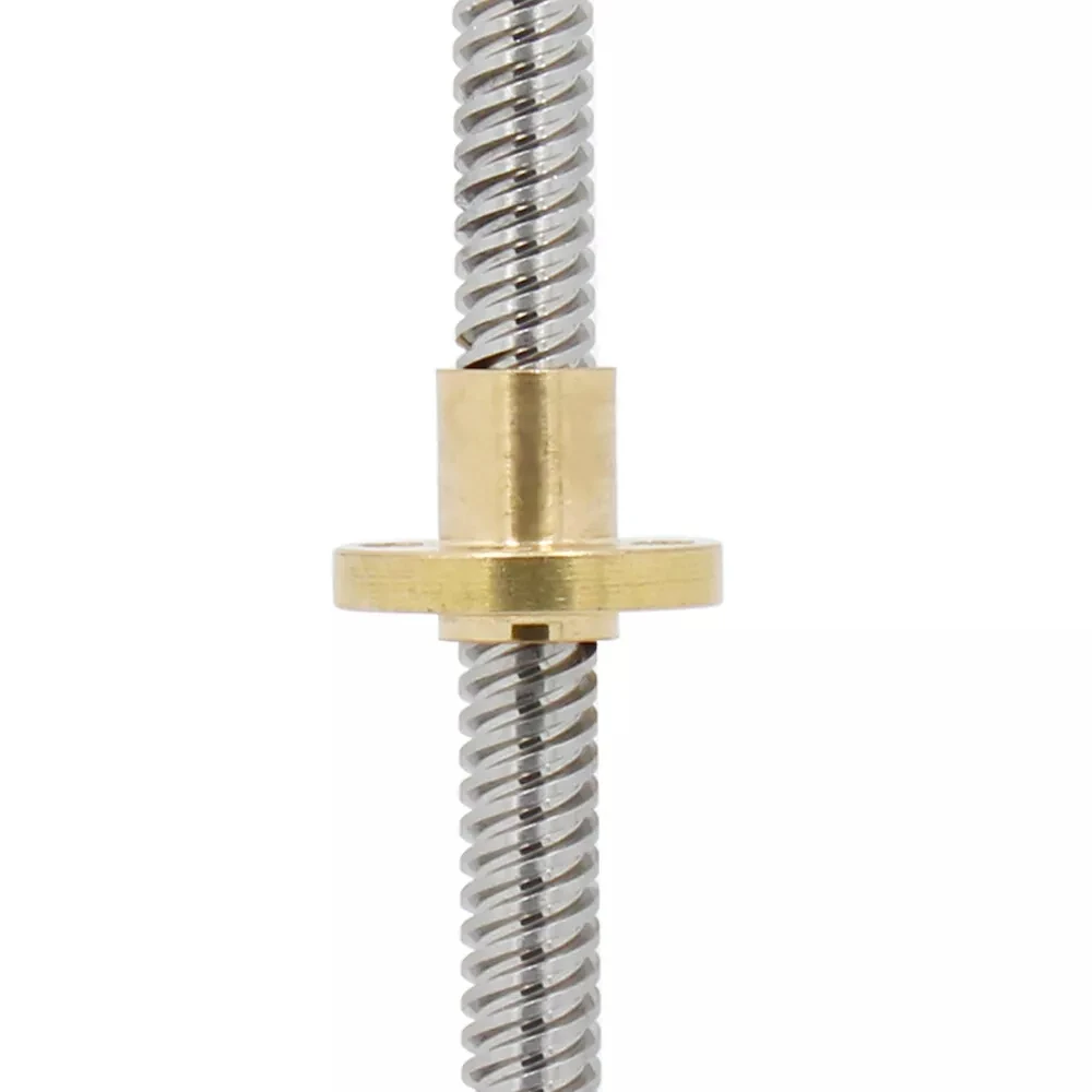 T8 الرصاص المسمار اليد اليسرى الموضوع الرصاص 2 مللي متر 8 مللي متر الرصاص المسمار شبه منحرف قضيب مع النحاس الجوز للطابعة ثلاثية الأبعاد 304 الفولاذ المقاوم للصدأ 8 مللي متر