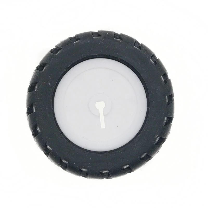 D-axis rubber tire Robot Accessories 43MM Tracking trolley model wheels With N20 gear motor view 5