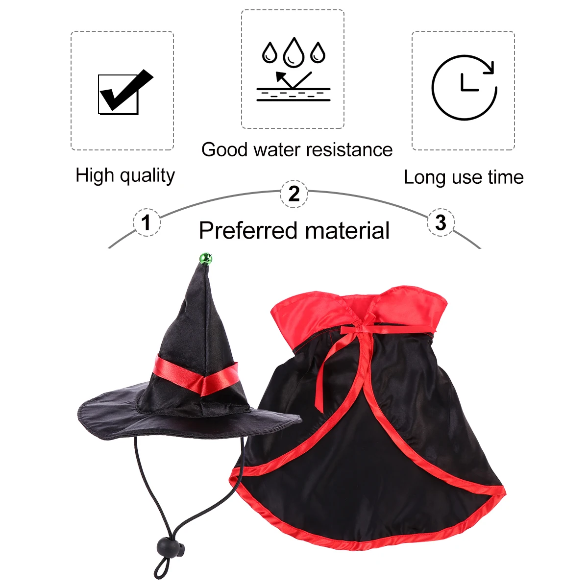 

Large Pet Cloak Set Halloween Costumes Dogs Cat Cosplay Witch Cloaks Wizard Hats Kit