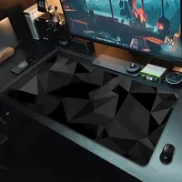 Black Mouse Pad Rug Deskpad Slipmat 90x40 Mat Computer Beat Pad Desk Protection Rubber Mouse Pad