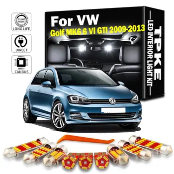 TPKE 14 szt. żarówek LED do wnętrza VW Volkswagen Golf MK6 6 VI GTI 2009 2010 2011 2012 2013 zestaw oświetlenia wnętrza osłony przeciwsłonecznej bagażnika 10 best sales 2012 gti - №10