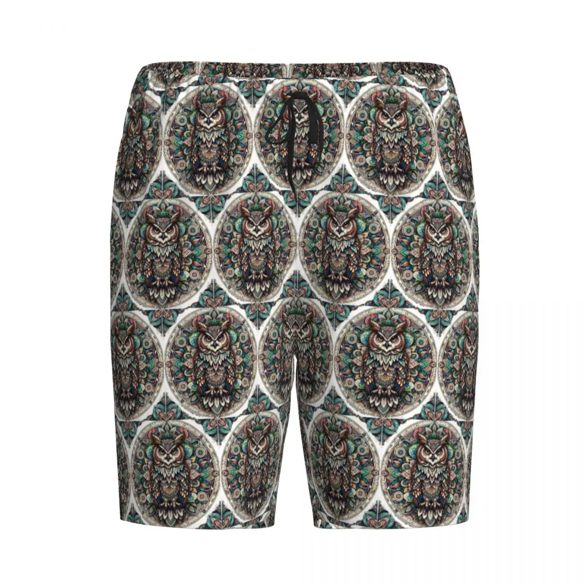 

Custom Native Mandala Owl American Shorts Sleeping Pants Men Pajama Pants Lounge Sleep Sleepwear Bottoms