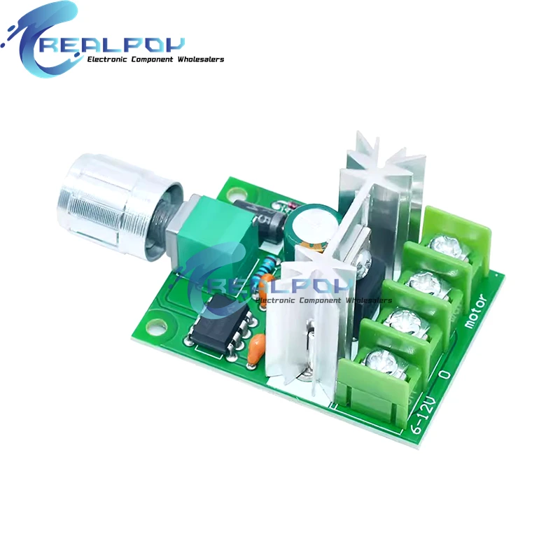 High Power 6A 6V-12V PWM No-Polarity DC Motor Speed Regulator Controller Board Speed Motor Control Switch Board