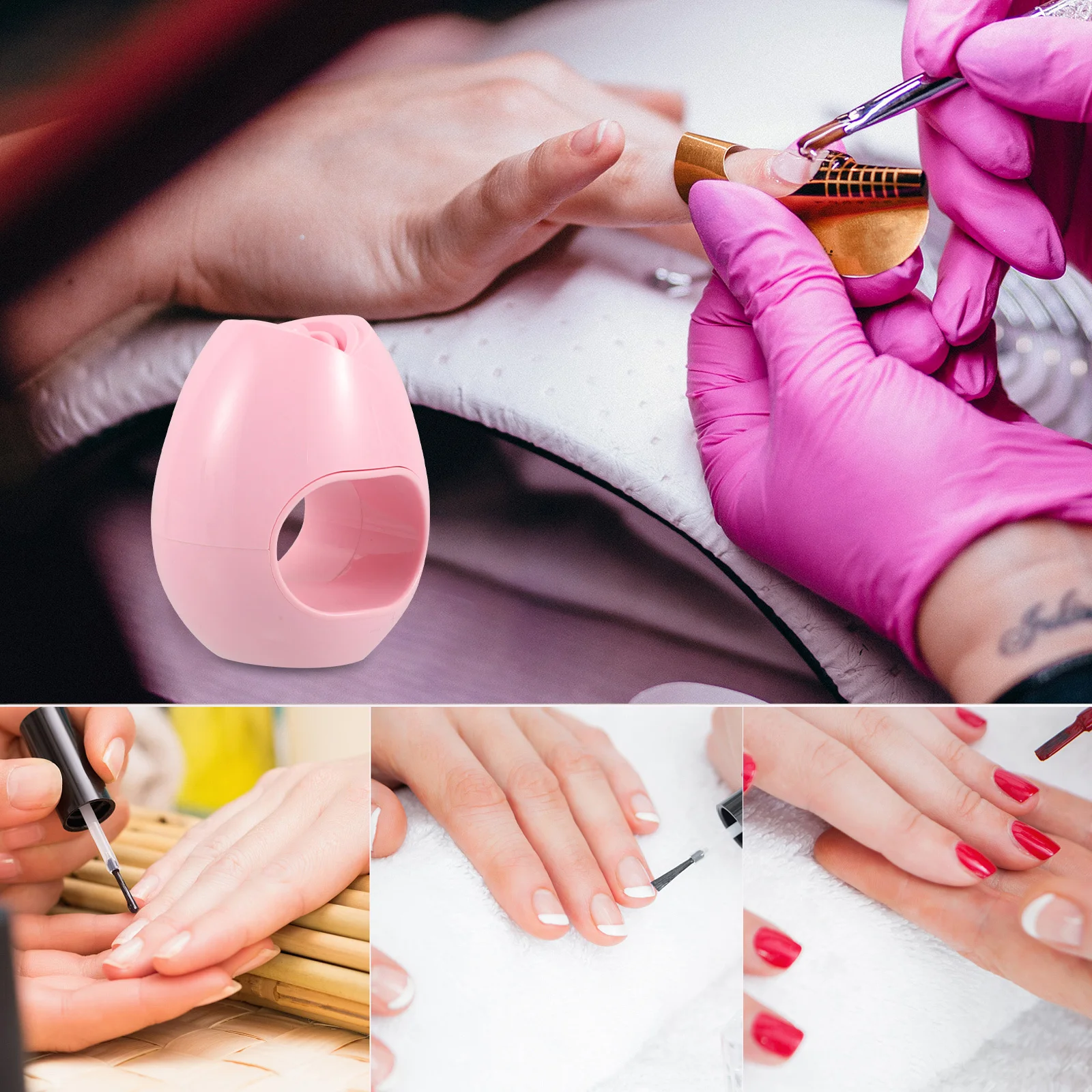 Mini USB-nageldroger voor gellak Rose Design LED-licht met één vinger Sneldrogend Draagbare manicure-uithardingslamp