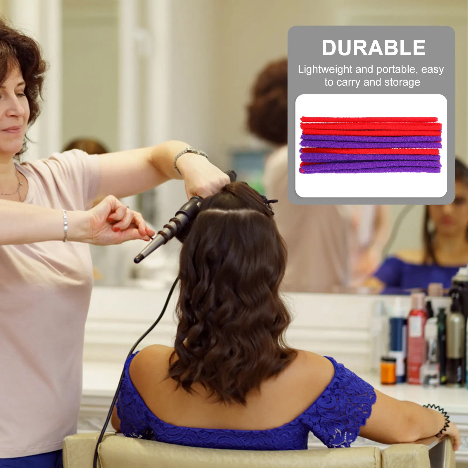 

Набор из 90 бигуди для химической завивки волос, профессиональный парикмахерский инструмент, прочные, нескользящие, подходят для домашнего и уличного использования