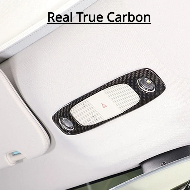 

For Tesla Model 3 Y Reading Light Decorative Sticker Cover Car Real True Carbon Trim Modification Interior Accessories 2017-2023