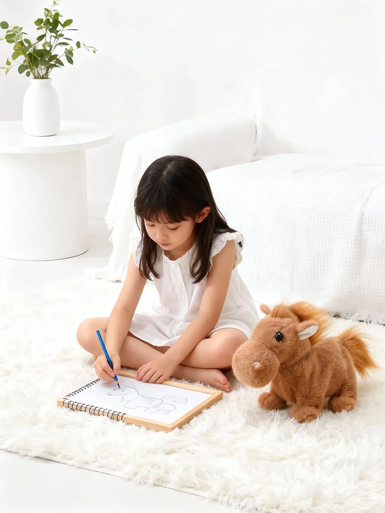 الركض الحصان والكلب: رفقاء المكاتب الناعمة والممتعة، هدايا مثالية للعطلات وديكور المنزل #3