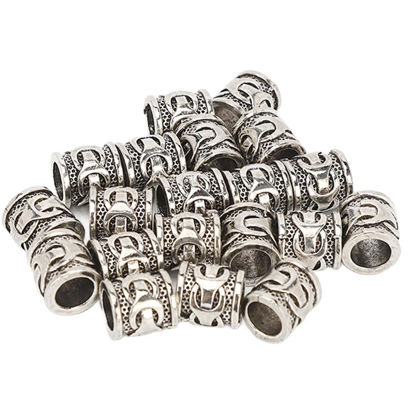 Engraved Alloy Beard Braiding Beads - Dreadlock Decoration for Bracelets & for holiday Parties