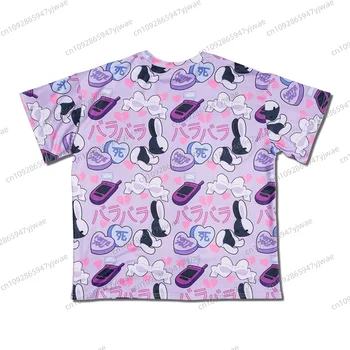 BaraBara 可愛卡哇伊 Yami 印花女短袖T卹 夏季休閒3D印花 夏季可愛男士運動上衣T卹 10 最佳銷售 暗黑可愛風服裝 - №3