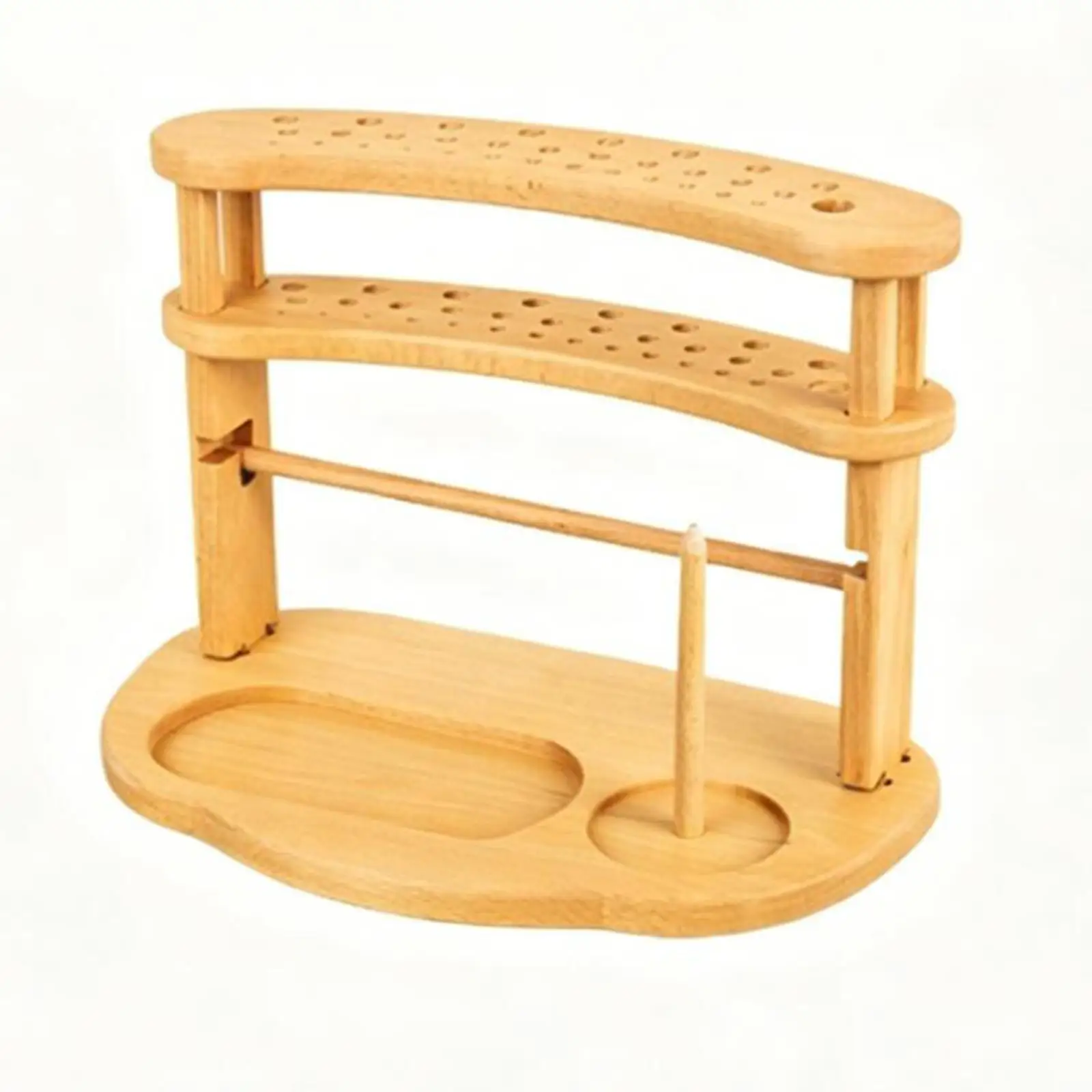 Multi Layer Sewing Thread Organizer Rack Wooden Yarn Holder for Knitting Accessories and Crafting