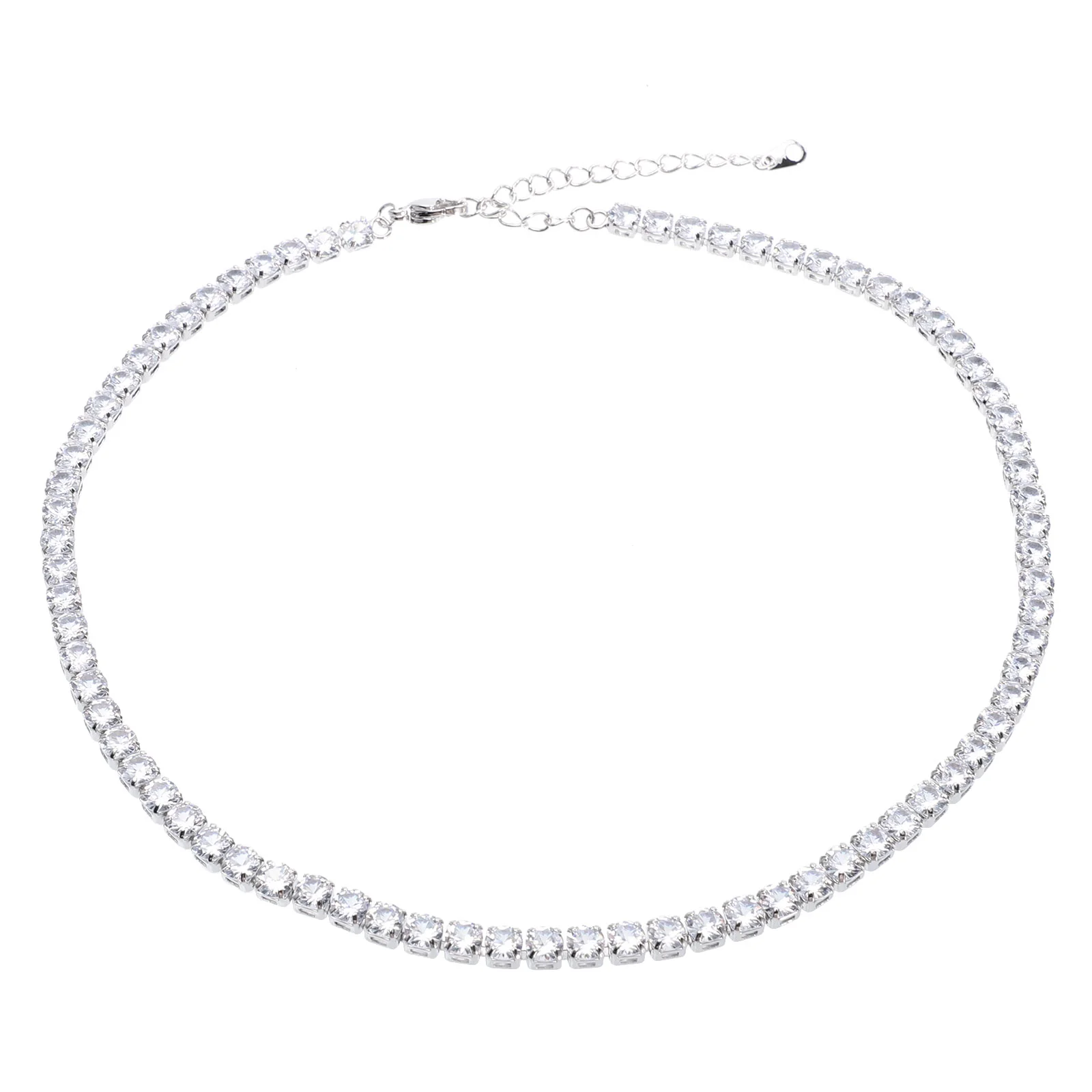 Colar moderno zircão strass clavícula acessório branco feminino homem masculino jóias