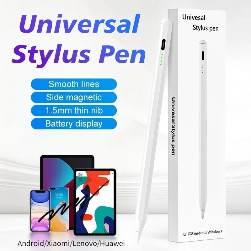 Stylus Pen for Redmi Pad Huawei MatePad Xiaomi  Android Tablet, Rechargeable Stylus for Samsung Tab Touch Pen Tilt Sensitivity