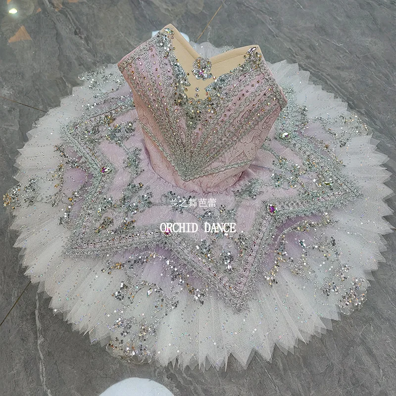 ชุดบัลเลต์สีชมพูสำหรับเด็กผู้หญิง ผู้หญิง และผู้ใหญ่ รุ่น BT2507053 ขนาดและสีตามสั่ง