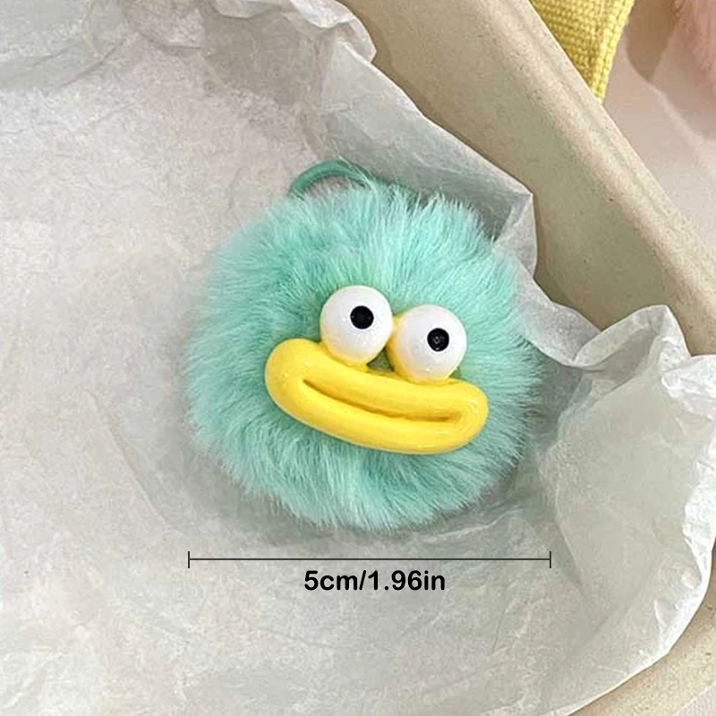 Sausage Mouth Hair Ball Key Chain Funny Plush Doll Pendant Key Ring Charms Backpack Car Decor Bag Accessories image 5