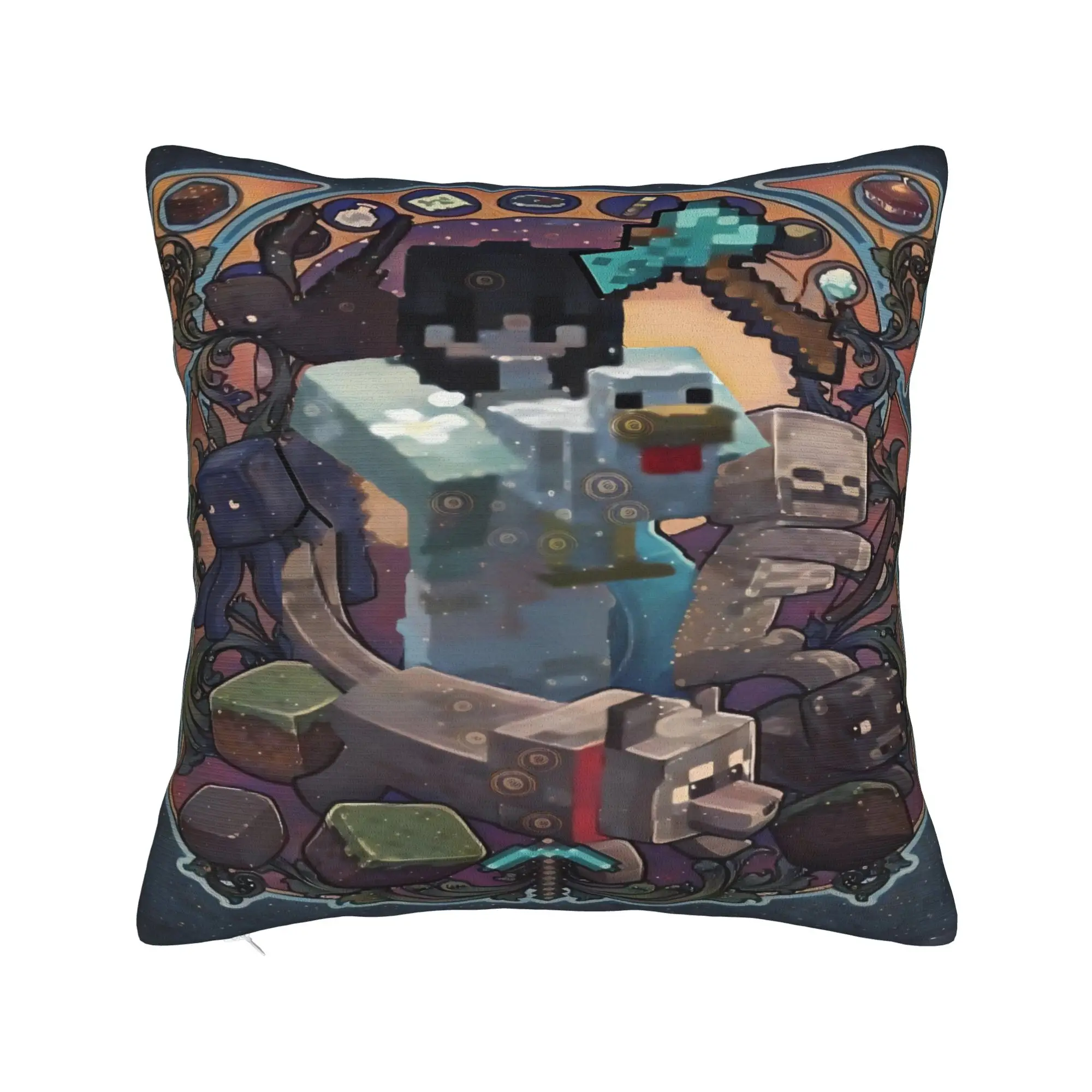 Game M-Minecrafts Pillowcases  Kawaii Pillow Case For Sofa Home Decor Soft Pillow Cover