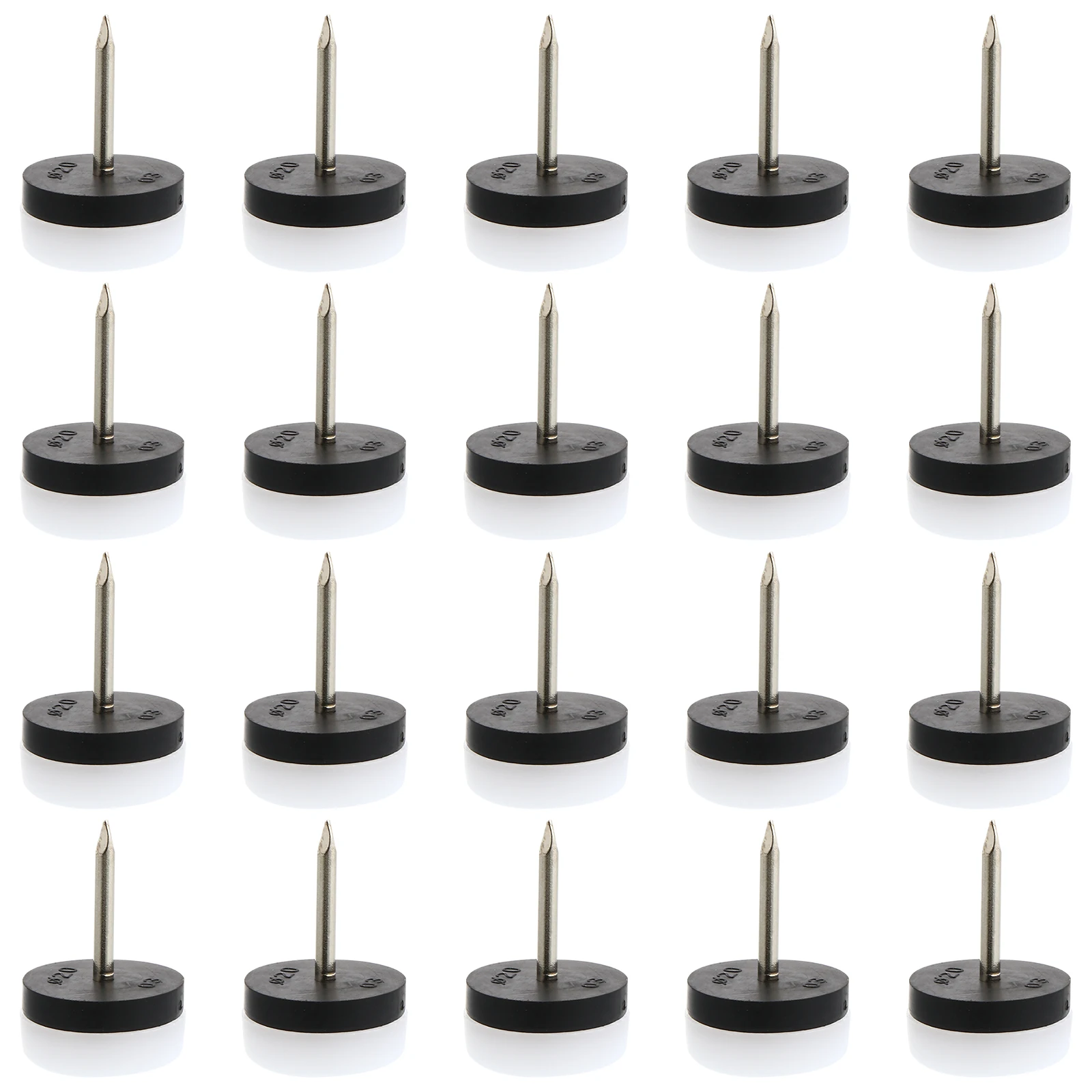 

40pcs Anti Slip Furniture Pads Noise Proof Floor Protectors Metal Nail Plastic Glide Table Chair Leg Bottom Tacks Furniture